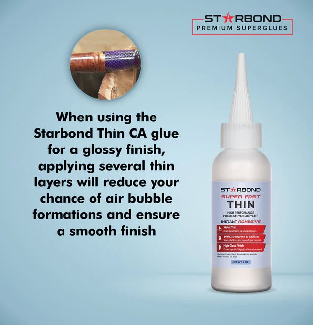 Starbond CA Super Glue Medium Clear SaltyDuck Woodworking